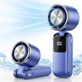 New Ice Pack High-Speed Handheld Eletirc Fan Speed Adjustable Folding Mini Fan Portable Outdoor Hanging Neck Small Fan